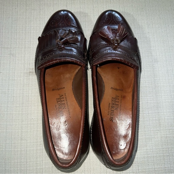 Allen Edmonds Brown “Bridgeton” Slip On Kiltie Tassel Loafer Size 9.5D - Picture 10 of 12